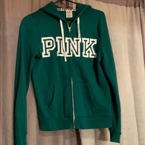 NWOT pink zip up sweatshirt